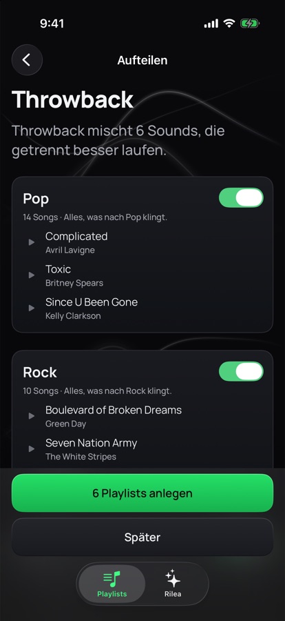 Eine Playlist, mehrere Sounds.